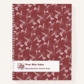 Muster-Muster für Stylist-Modelle Burgundy Pink We Notizblock (Vorderseite)