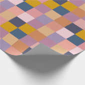 Muster Muster Gelbes Lila geometrisches Design Geschenkpapier (Ecke)