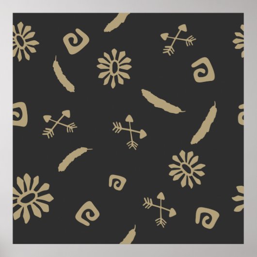 Muster nahtlos amerikanisch poster (Vorne)