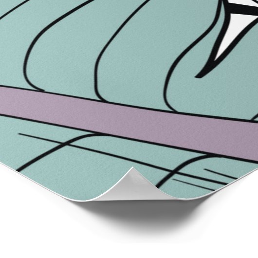 Muster nahtloser Blätter mit tropischer Pflanze Poster (Ecke)