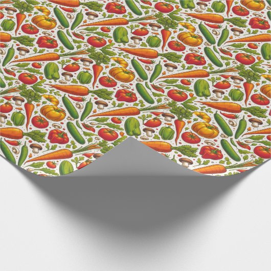 Muster nahtloser Gemüse Geschenkpapier (Ecke)