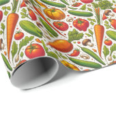 Muster nahtloser Gemüse Geschenkpapier (Rolleneckpunkt)