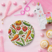 Muster nahtloser Gemüse Pappteller (Party)