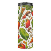 Muster nahtloser Gemüse Thermosbecher (Rückseite)