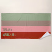 Muster Name des Musters für das Muster grün braun Strandtuch (Vorderseite)