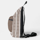Muster Navajo in Braun und Weiß Crossbody Bag (Rechts)