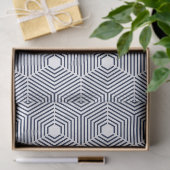 Muster Navy-Blue und White Geometric Seidenpapier (Geschenk)