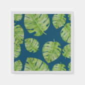 Muster Niedlich Chic Banana Leaf Green Blue Serviette (Vorderseite)