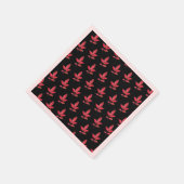 Muster Niedlich Chic Leaf farbenfroh schwarz Serviette (Ecke)