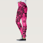 Muster niedlich rosa Vögel und Blume Leggings (Links)