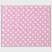 Muster Niedliche rosa weiße Sterne Geschenk Elegan Geschenkpapier (Flach)