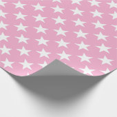 Muster Niedliche rosa weiße Sterne Geschenk Elegan Geschenkpapier (Ecke)