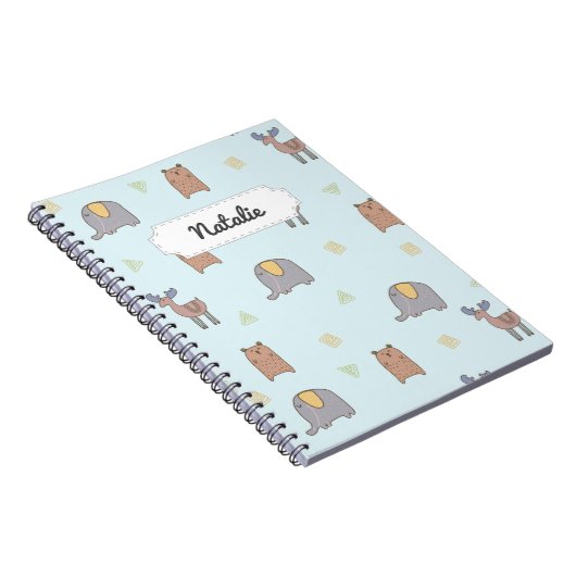 Muster Niedlicher skandinavischer Tiere, nicht ind Notizblock (Rechte Seite)