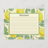 Muster niedlicher Zitronen und Name Schreiben Sie  Postkarte (Rückseite)