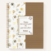 Muster niedliches BienenNotebook Notizblock (Vorderseite)