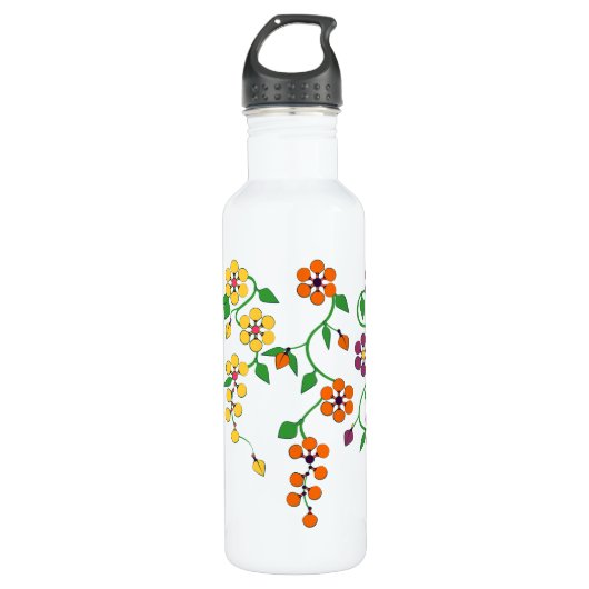 Muster NO.2: Hängende Blumen-Wasser-Flasche Edelstahlflasche (Vorderseite)