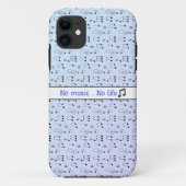 Muster Notenmusik iPhone Case (Rückseite)