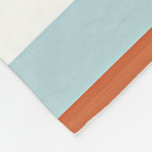 Muster Orange, Blau und Weiß Fleecedecke (Ecke)