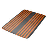 Muster Orange und Kohle, fünf Streifen Badematte (Schrägansicht)