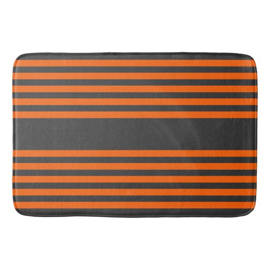 Muster Orange und Kohle, fünf Streifen Badematte (Vorderseite)