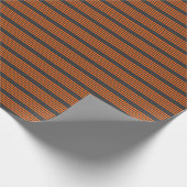 Muster Orange und Kohle, fünf Streifen Geschenkpapier (Ecke)