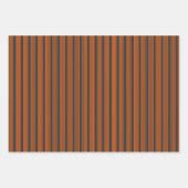 Muster Orange und Kohle, fünf Streifen Geschenkpapier Set (Vorderseite 3)