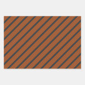 Muster Orange und Kohle, fünf Streifen Geschenkpapier Set (Vorderseite 2)