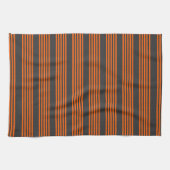 Muster Orange und Kohle, fünf Streifen Geschirrtuch (Horizontal)