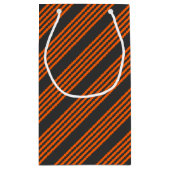 Muster Orange und Kohle, fünf Streifen Kleine Geschenktüte (Rückseite)