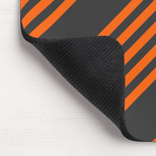 Muster Orange und Kohle, fünf Streifen Mousepad (Ecke)