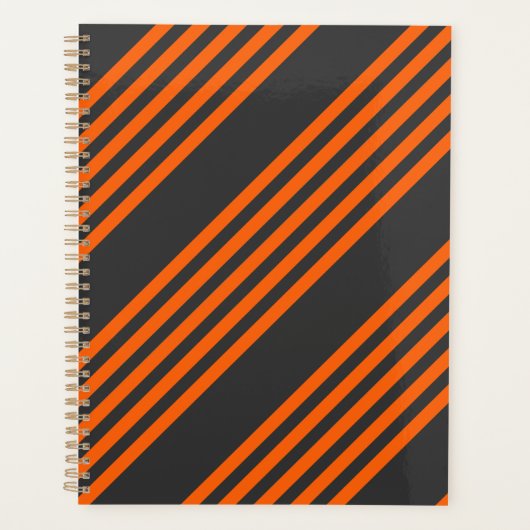 Muster Orange und Kohle, fünf Streifen Planer (Vorderseite)