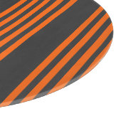 Muster Orange und Kohle, fünf Streifen Schneidebrett (Ecke)