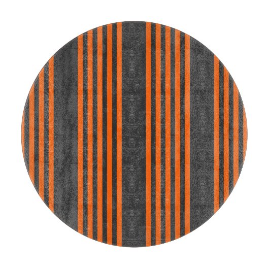 Muster Orange und Kohle, fünf Streifen Schneidebrett (Vorderseite)