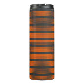 Muster Orange und Kohle, fünf Streifen Thermosbecher (Rückseite)