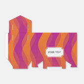 Muster - orange violett + Text Geschenkschachtel (Ungefaltet)