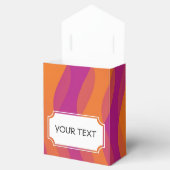 Muster - orange violett + Text Geschenkschachtel (Geöffnet)