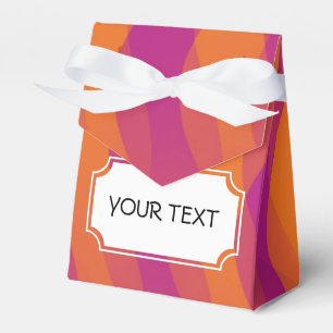 Muster - orange violett + Text Geschenkschachtel