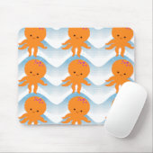 Muster Orangen- und Blauwellen Mousepad (Mit Mouse)