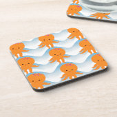 Muster Orangen- und Blauwellen Untersetzer (Linke Seite)