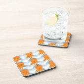 Muster Orangen- und Blauwellen Untersetzer (Rechte Seite)