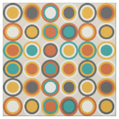 Muster Orangenbraun, Aquamarin Stoff (Muster)