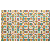 Muster Orangenbraun, Aquamarin Stoff (Fat Quarter (45,7 x 55,9 cm))