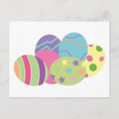 Muster Ostereier Feiertagspostkarte (Vorderseite)