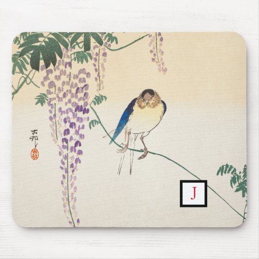 MUSTER-Paddel BIRD AUF BRANCH JAPANESE CUSTOM INIT Mousepad (Vorne)
