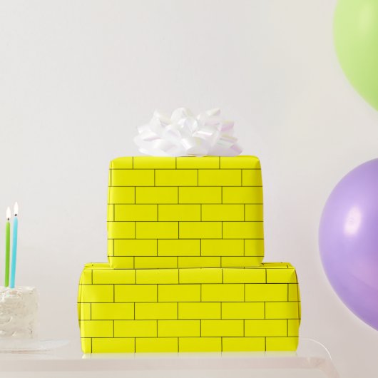 Muster-Papier für gelbe Ziegel Geschenkpapier (Partygeschenke)