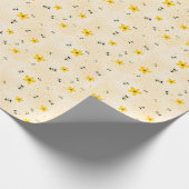 Muster-Papier für moderne Frühlingsblumen Geschenkpapier (Ecke)