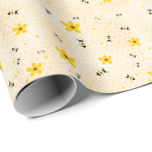 Muster-Papier für moderne Frühlingsblumen Geschenkpapier (Rolleneckpunkt)