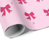 Muster-Papier für rote Bows Geschenkpapier (Rolleneckpunkt)