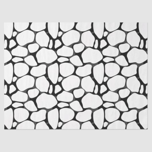 Muster-Papier für schwarze und weiße Giraffen Seidenpapier (Vorderseite)
