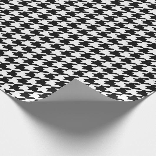 Muster-Papier für Schwarzweiß-Hahnentrittmuster Geschenkpapier (Ecke)
